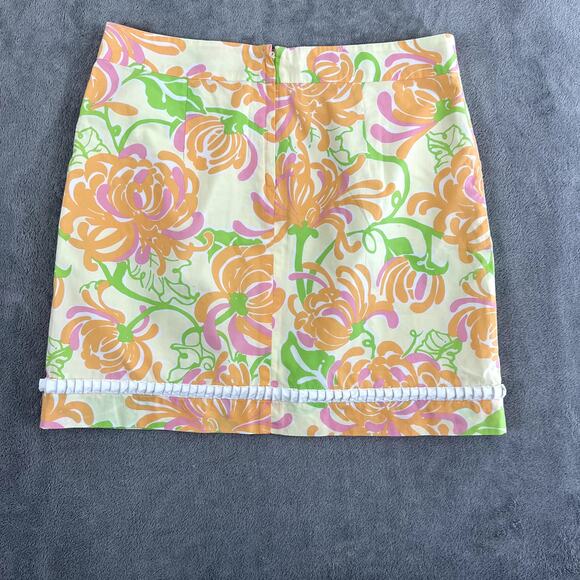 Lily Pulizter Skirt Women's 6 Pastel Preppy Coastal Floral Resort - Picture 4 of 10